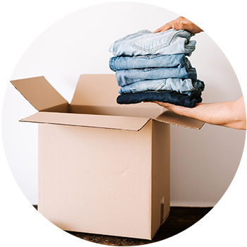 Image of a box with clothes